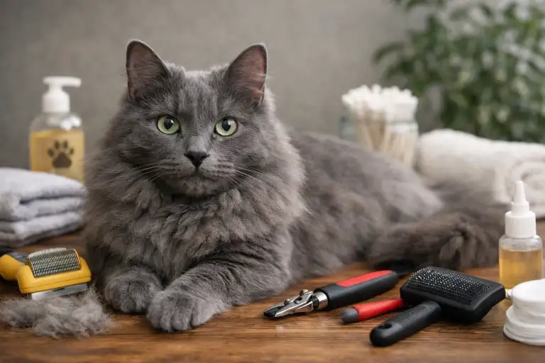 Nebelung Grooming Basics: How to Care for a Nebelung Cat’s Coat, Nails, and Hygiene