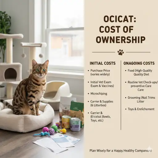 Ocicat Cat Cost of Ownership and Lifetime Expenses