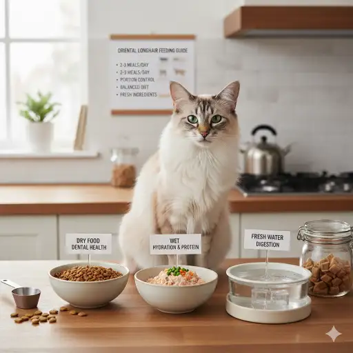 Oriental Longhair Cat Diet, Nutrition and Feeding Guide Explained