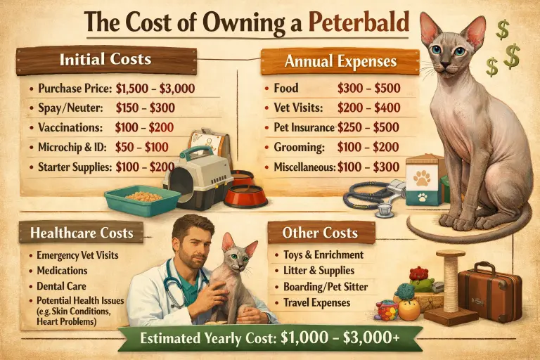 Peterbald Cat Cost of Ownership and Lifetime Expenses