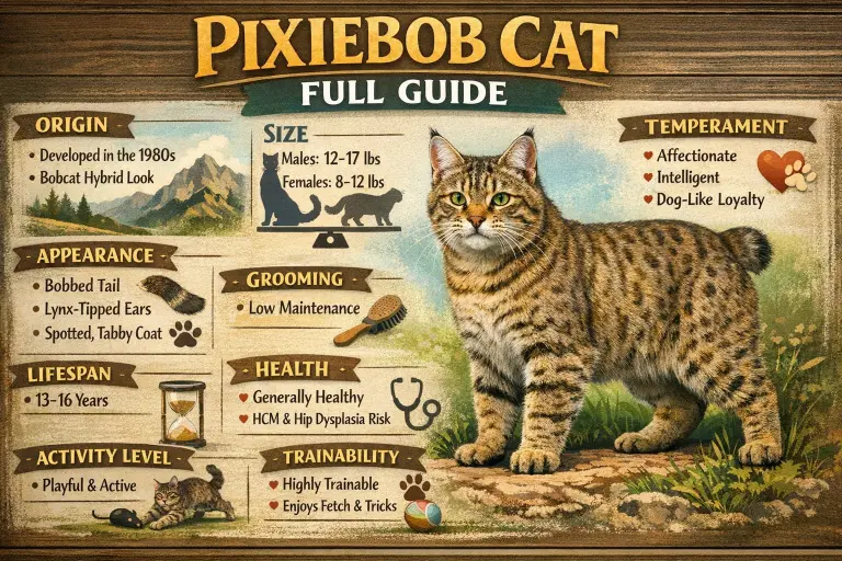 Pixiebob Cat Full Breed Guide Covering Care, Traits, and Lifespan