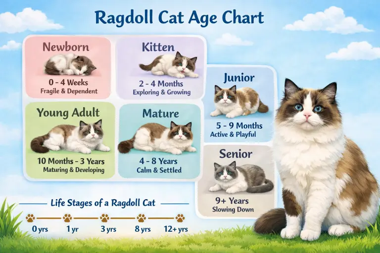 Ragdoll Cat Age Calculator to Human Years With Simple Chart
