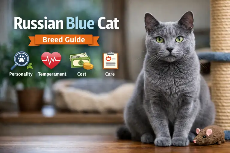 Russian Blue Cat: Personality, Temperament, Size, Cost & Complete Breed Guide