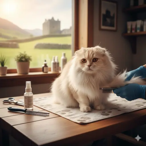 Scottish Fold Longhair cat cost of ownership including food, grooming, and veterinary expenses