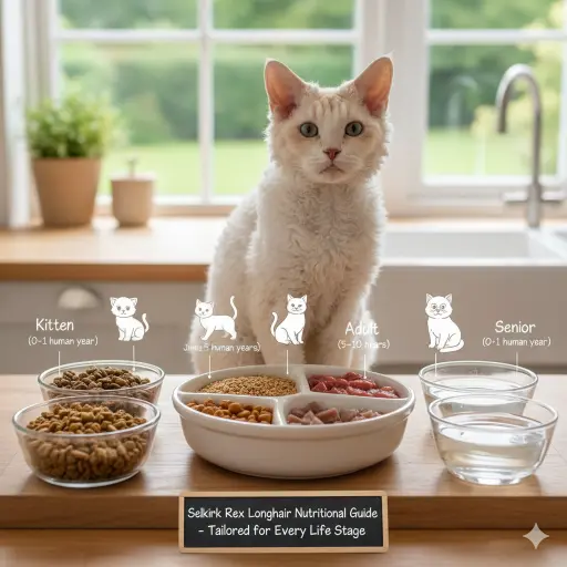 Selkirk Rex Longhair cat diet and nutrition guide with healthy feeding recommendations