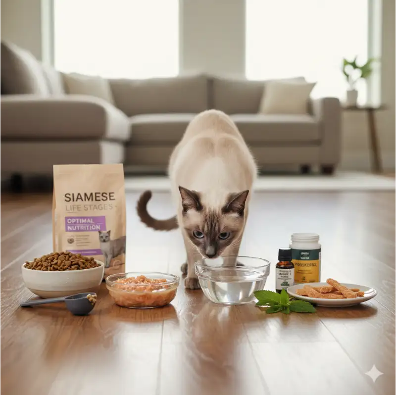 Siamese Cat Diet, Nutrition and Feeding Guide Explained
