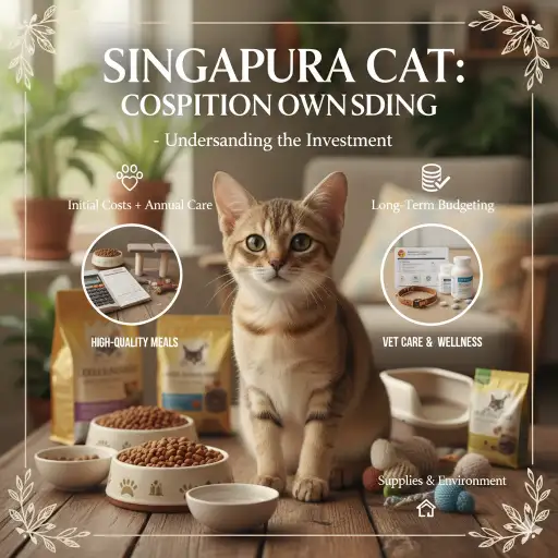 Singapura cat cost of ownership including food, grooming, and veterinary expenses