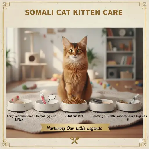 Somali kitten care guide showing early growth, feeding, and care needs