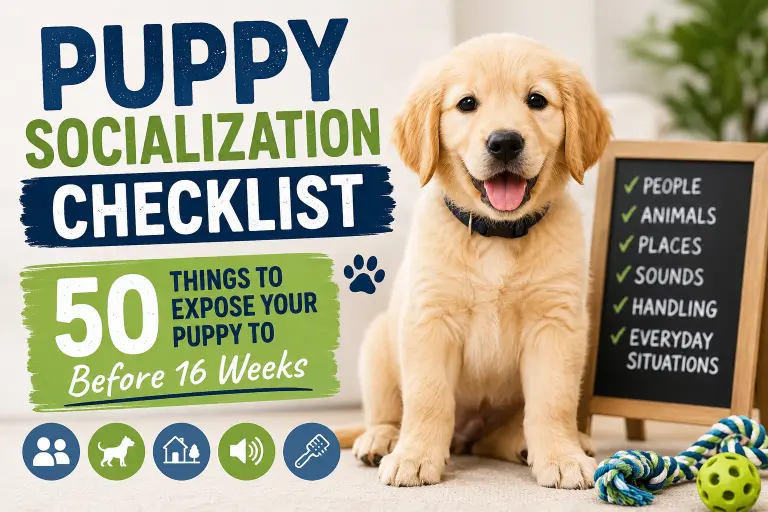 Puppy Socialization Checklist: 50 Things Before 16 Weeks